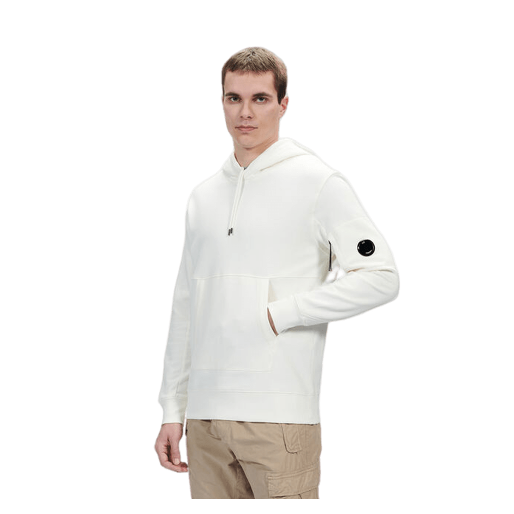 C.P. Company Sweatshirt - Sweat Hooded Gauze White Men 14CMSS023A005086W-103
