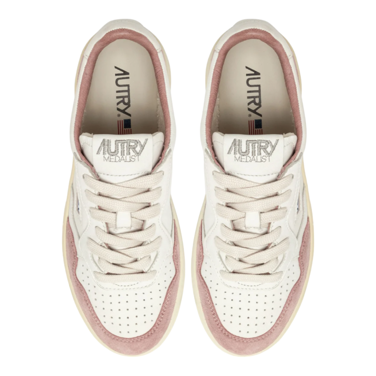 Autry Medalist Low Sneakers for Women Goat-Suede/White AULW-GS28 Autry Medalist Low Sneakers for Women Goat-Suede/White AULW-GS28