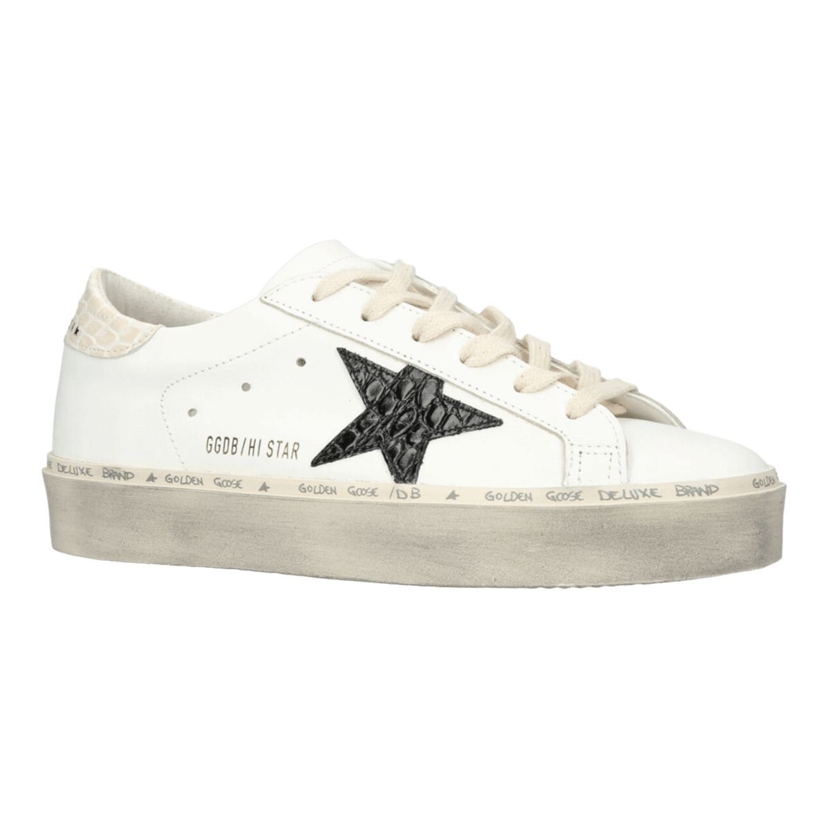 Golden Goose Hi Star Leather Upper Coco Printed Leather Star GWF00118
