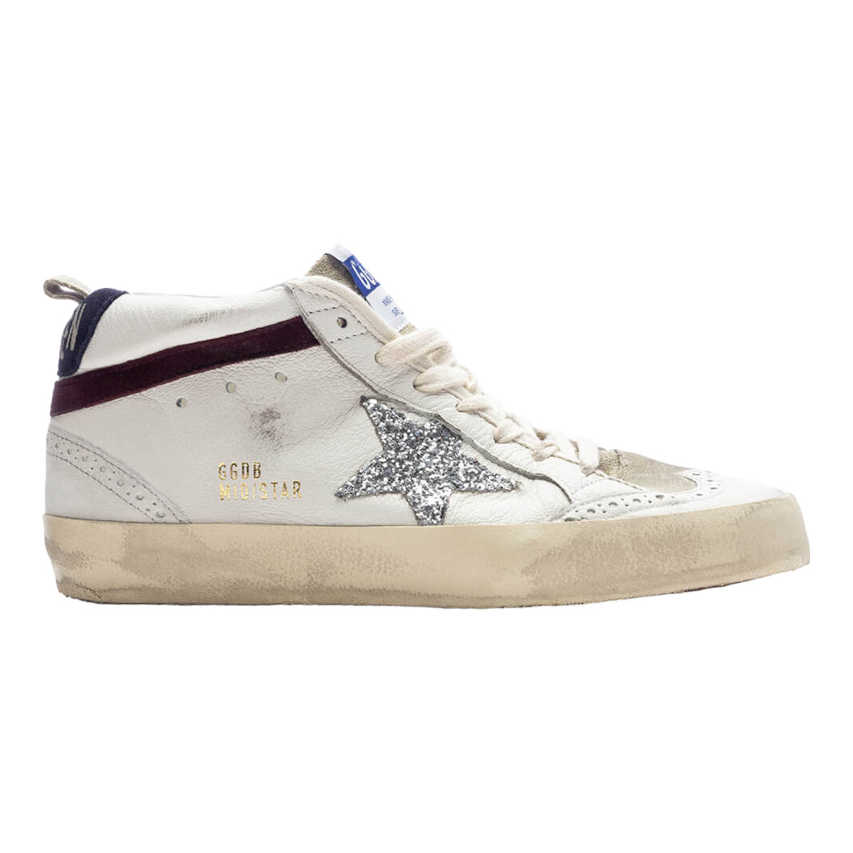 Golden Goose Mid Star Nappa Uppert Toe and Spur Glitter Star