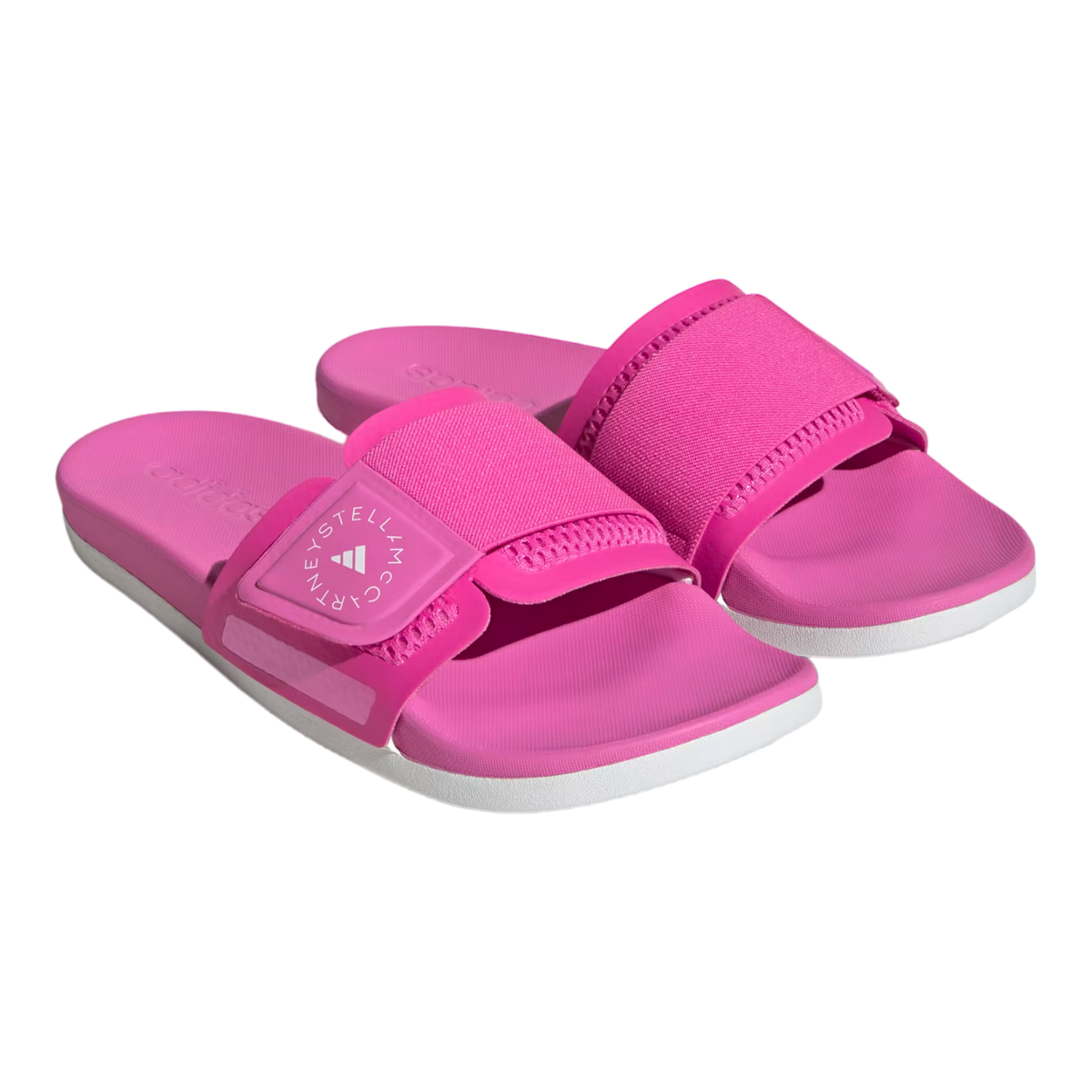 pink adidas sliders