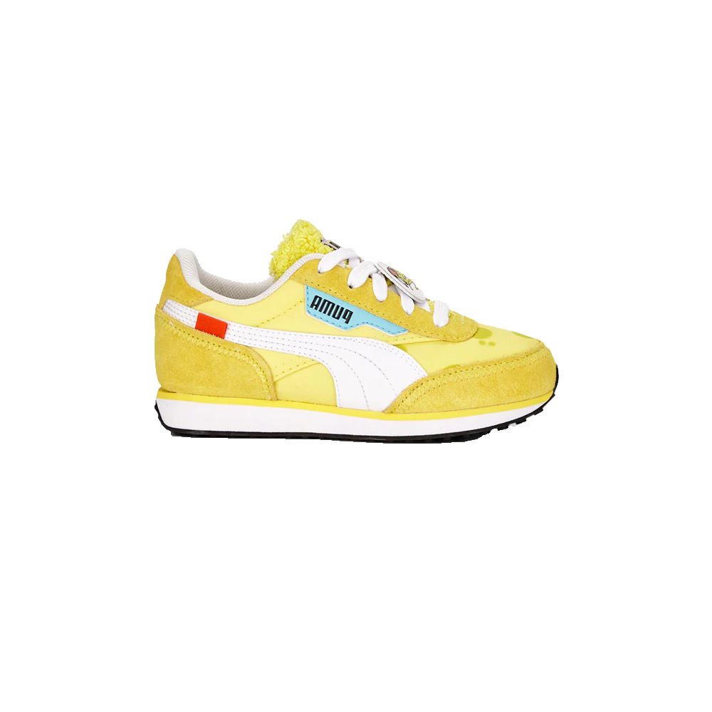 Puma Future Rider SpongeBob PS Yellow White Sea Blue Kids 392117 01