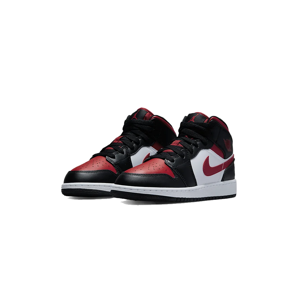 Nike Air Jordan 1 MID GS Negras Blancas Rojas Fuego Ni os 554725 079