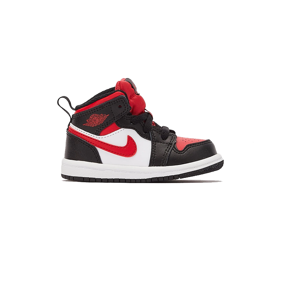 China recluta Lechuguilla Nike Jordan 1 MID TD Negras/Rojas/Blancas Niños 640735-079