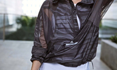 Florencia in the Stella McCartney Jacket in Grey