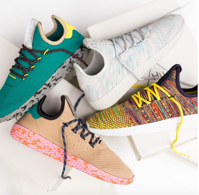 Signature Pharrell x Adidas Tennis Hu Sneakers