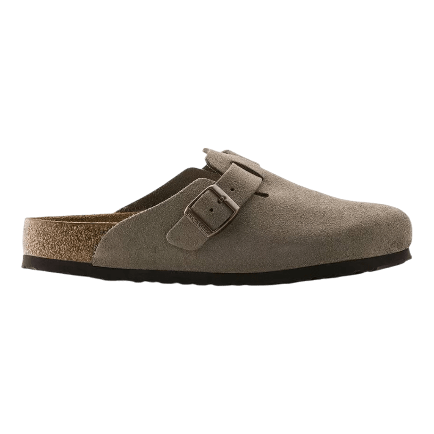 Birkenstock Boston Taupe Suede Soft Footbed - Men's Classic Clogs