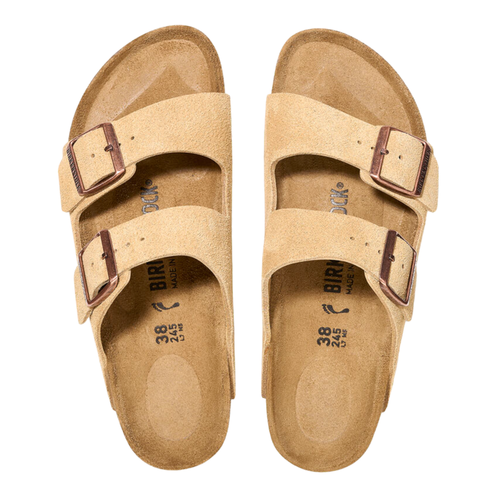 Birkenstock Arizona Suede Leather Latte Cream 1026190