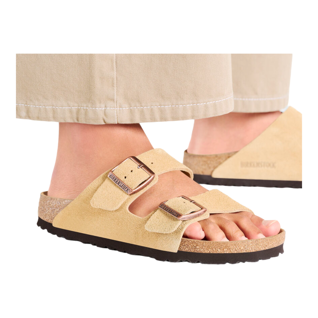 Birkenstock Arizona Suede Leather Latte Cream 1026190