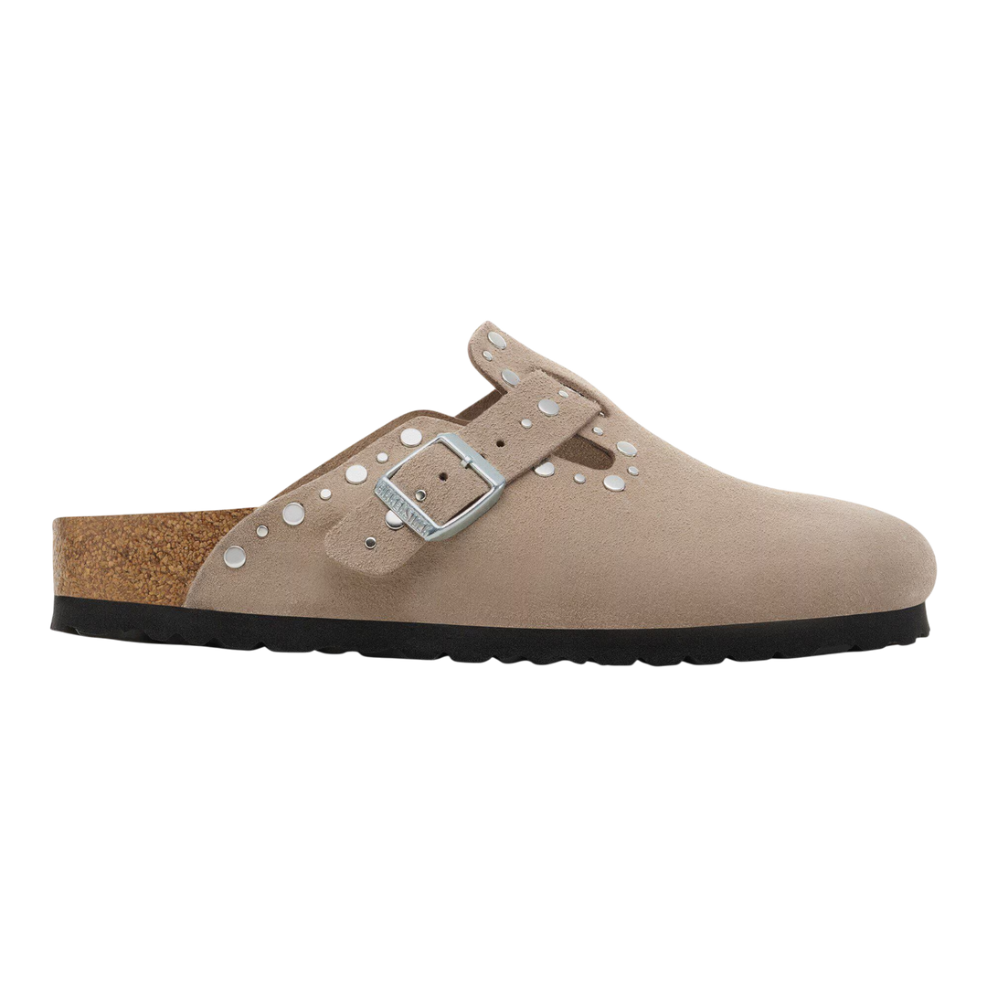Birkenstock Women's Boston Rivet Suede Taupe 1030418