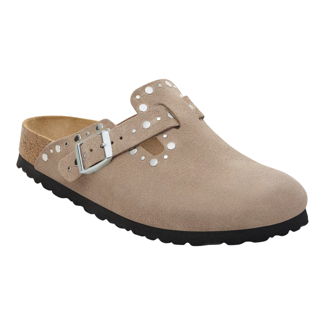 Birkenstock Women's Boston Rivet Suede Taupe 1030418