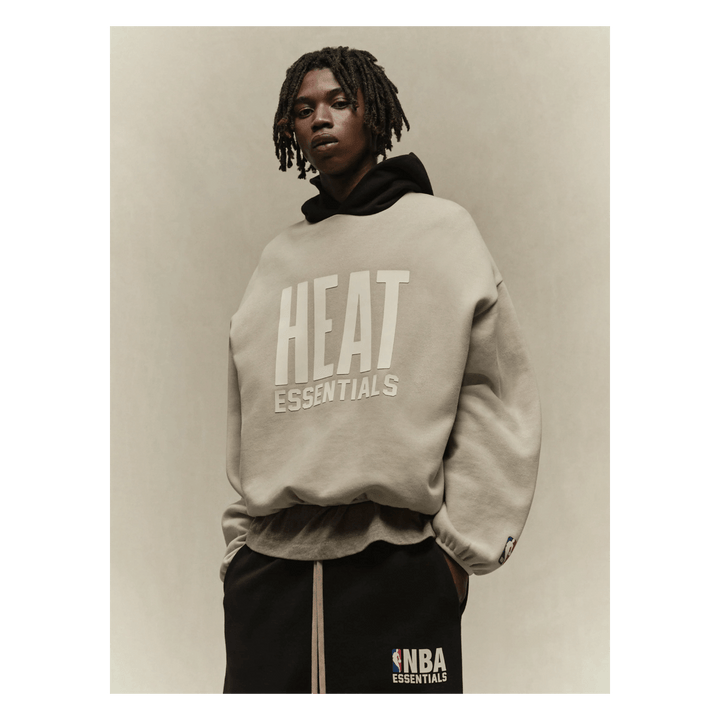 NBA Heat x Fear of God Essentials Hoodie Wheat/Black - Men's