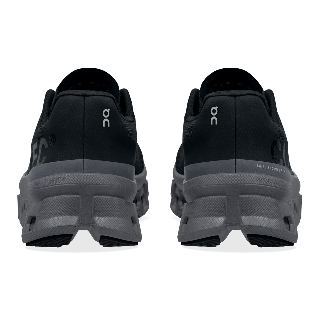 On Cloudmonster Black/Magnet - Women's Max-Cushioned Running Shoes