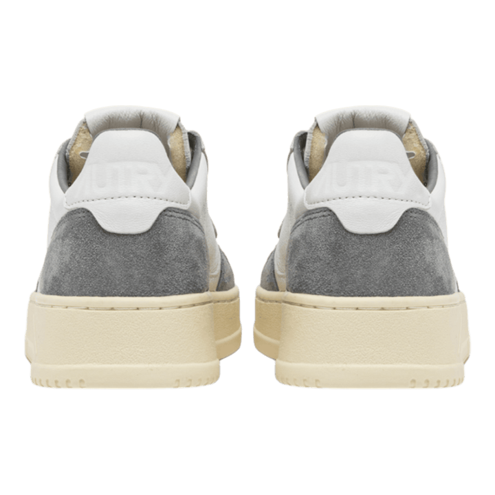 Autry Medalist Low Men White / Grey Leather Suede AULM-GS37