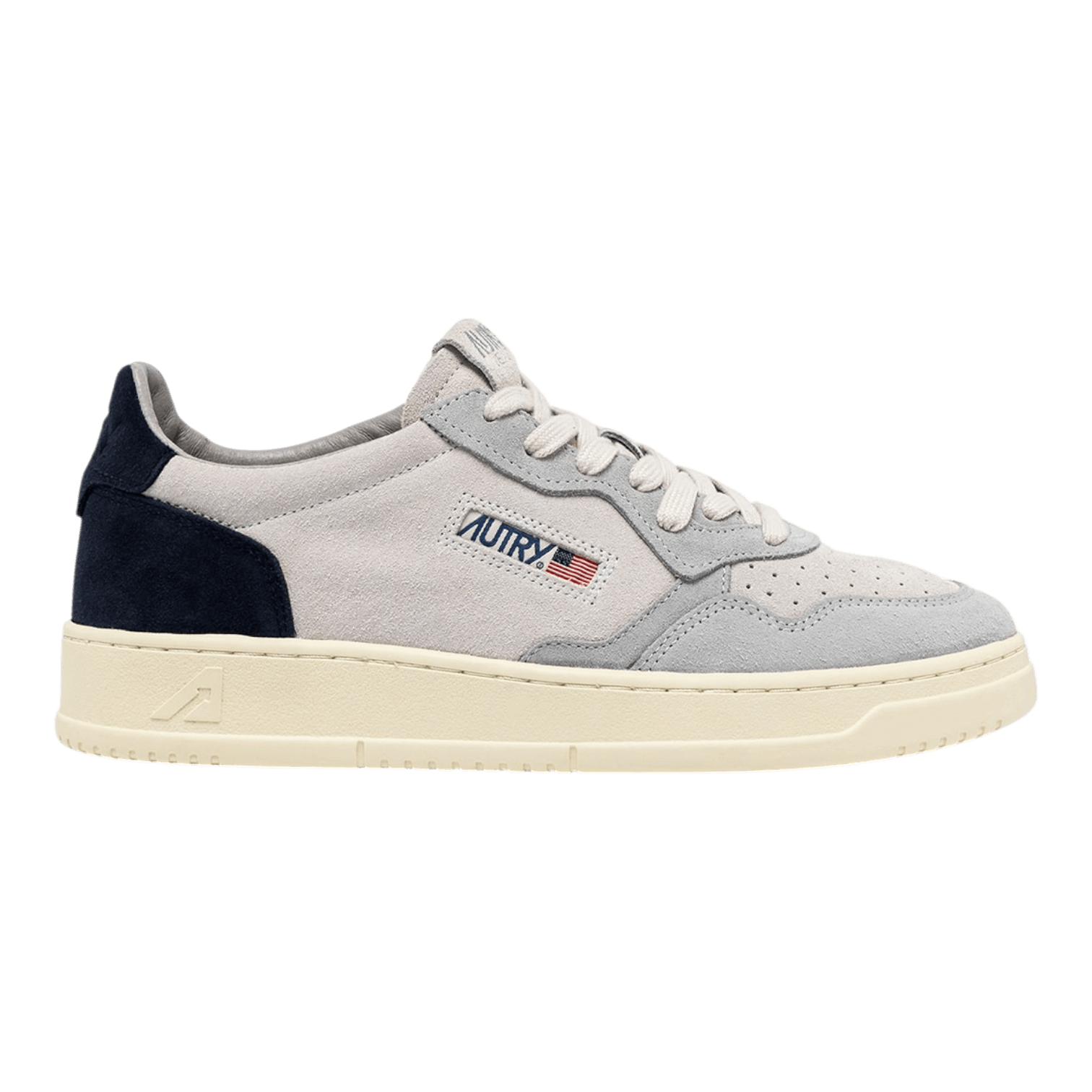 Autry Medalist Low Grey AULM-TS03 - Men's Vintage Suede Sneakers