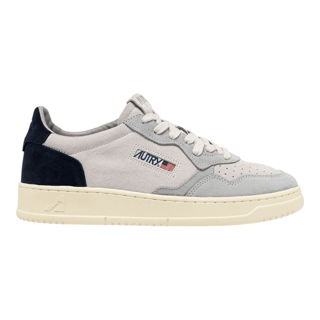 Autry Medalist Low Grey AULM-TS03 - Men's Vintage Suede Sneakers