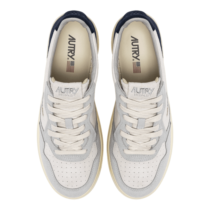 Autry Medalist Low Grey AULM-TS03 - Men's Vintage Suede Sneakers Autry Medalist Low Grey AULM-TS03 - Men's Vintage Suede Sneakers
