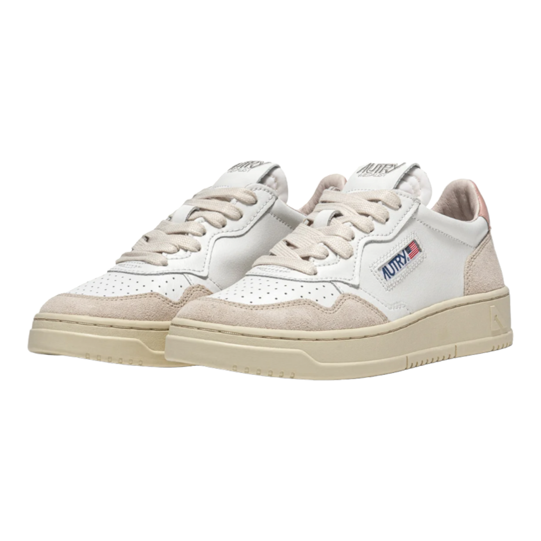 スニーカー AUTRY SNEAKER (AULW LS37) Autry Medalist Low Sneakers in Suede and Leather White