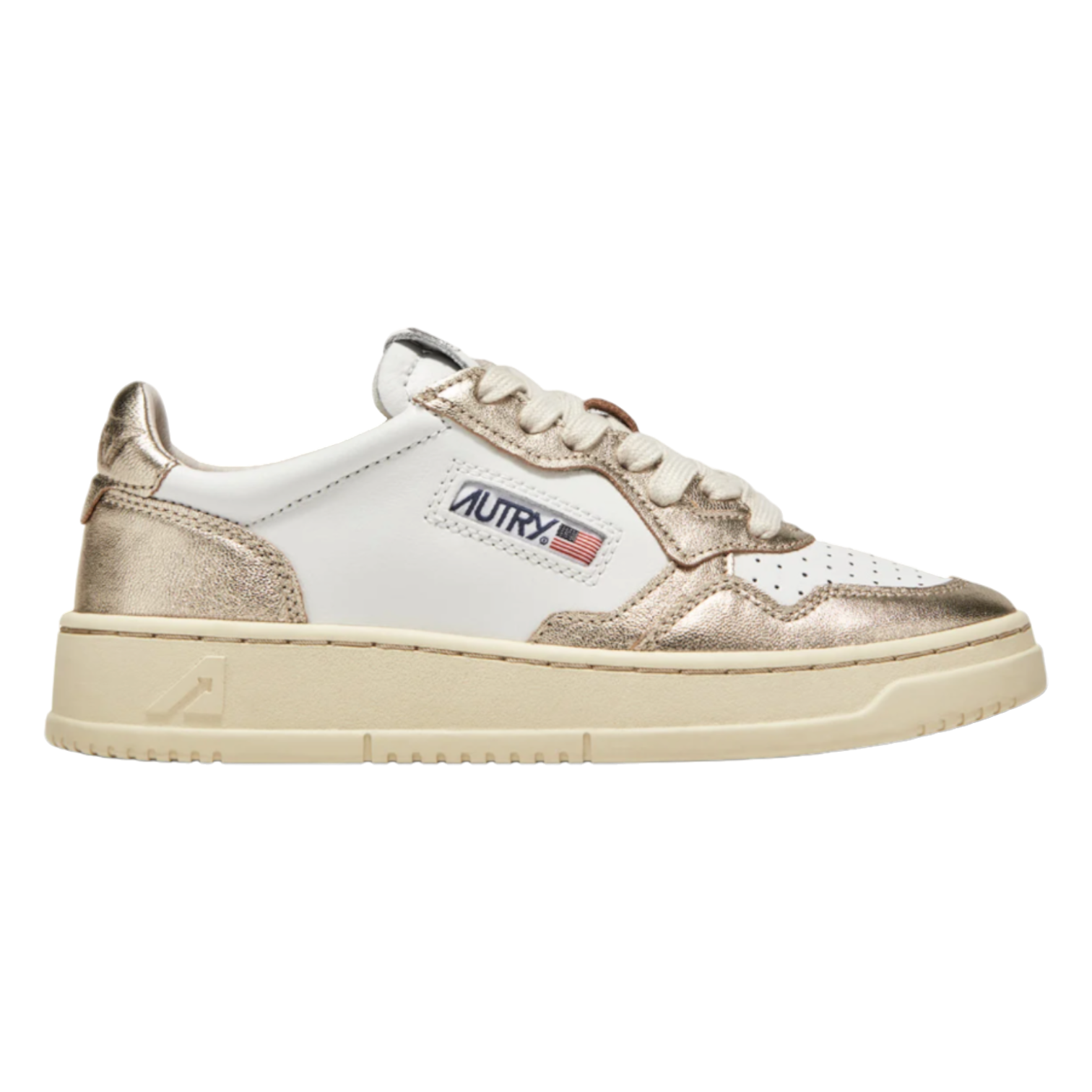 AUTRY Medalist Low Sneakers in Leather Bicolor White and AUTRY Medalist Low Sneakers in Leather Bicolor White and