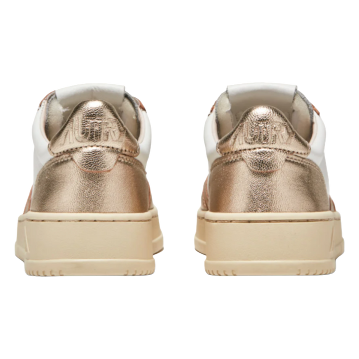 AUTRY Medalist Low Sneakers in Leather Bicolor White and