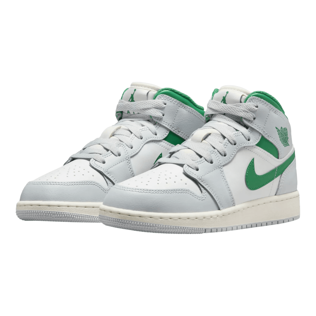 シューズ(男性用) Nike Air Jordan 1 Mid \"Green Grey White\" NIKE AIR JORDAN 1 MID SE 