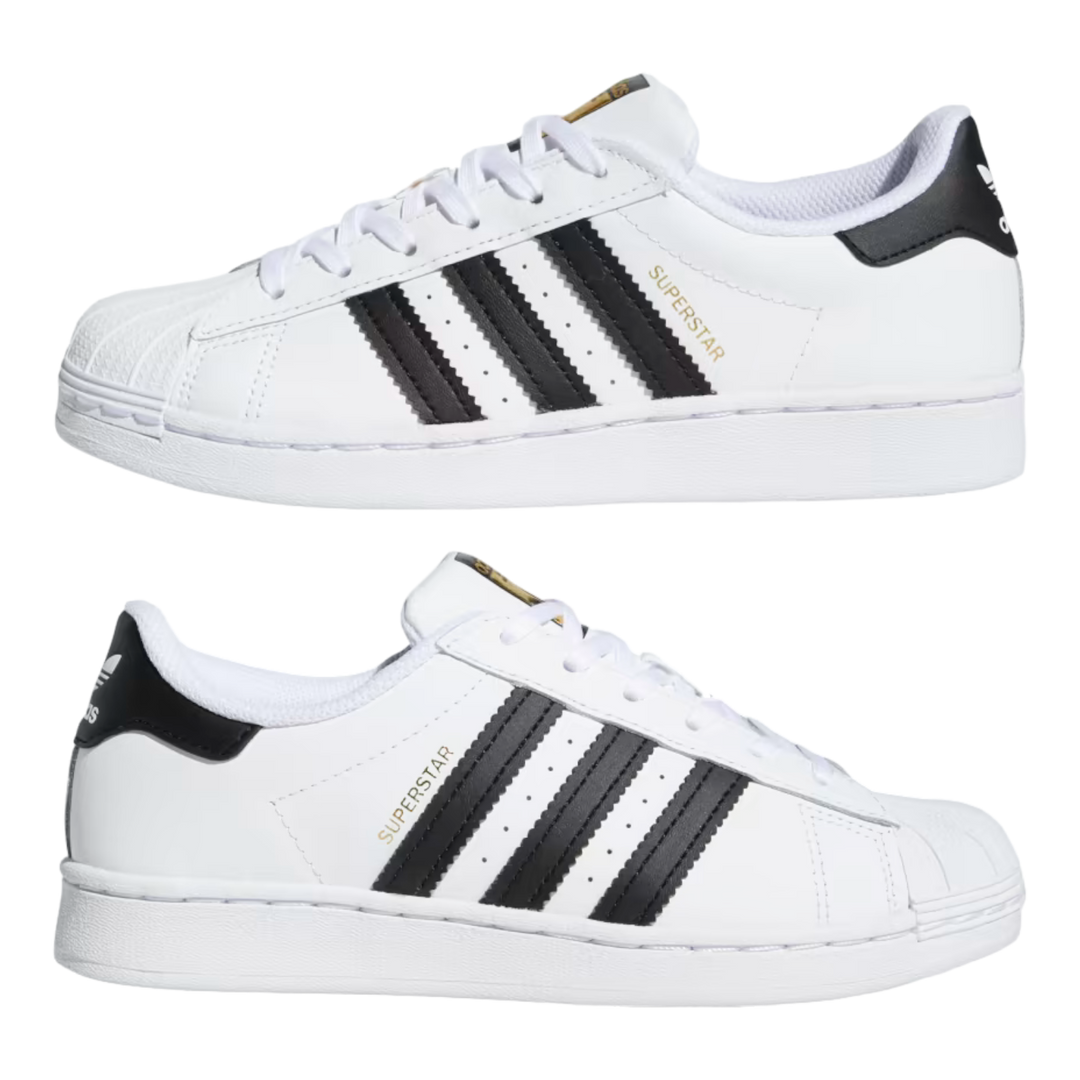 Adidas Superstar White Black Preschool Kids Shoes Size 11