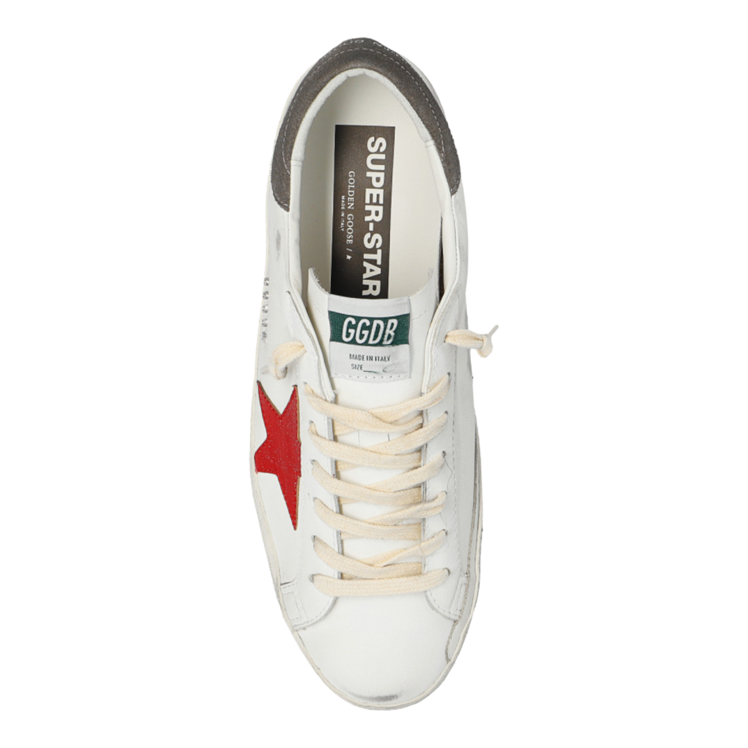 Golden goose superstar sneakers red hot sale