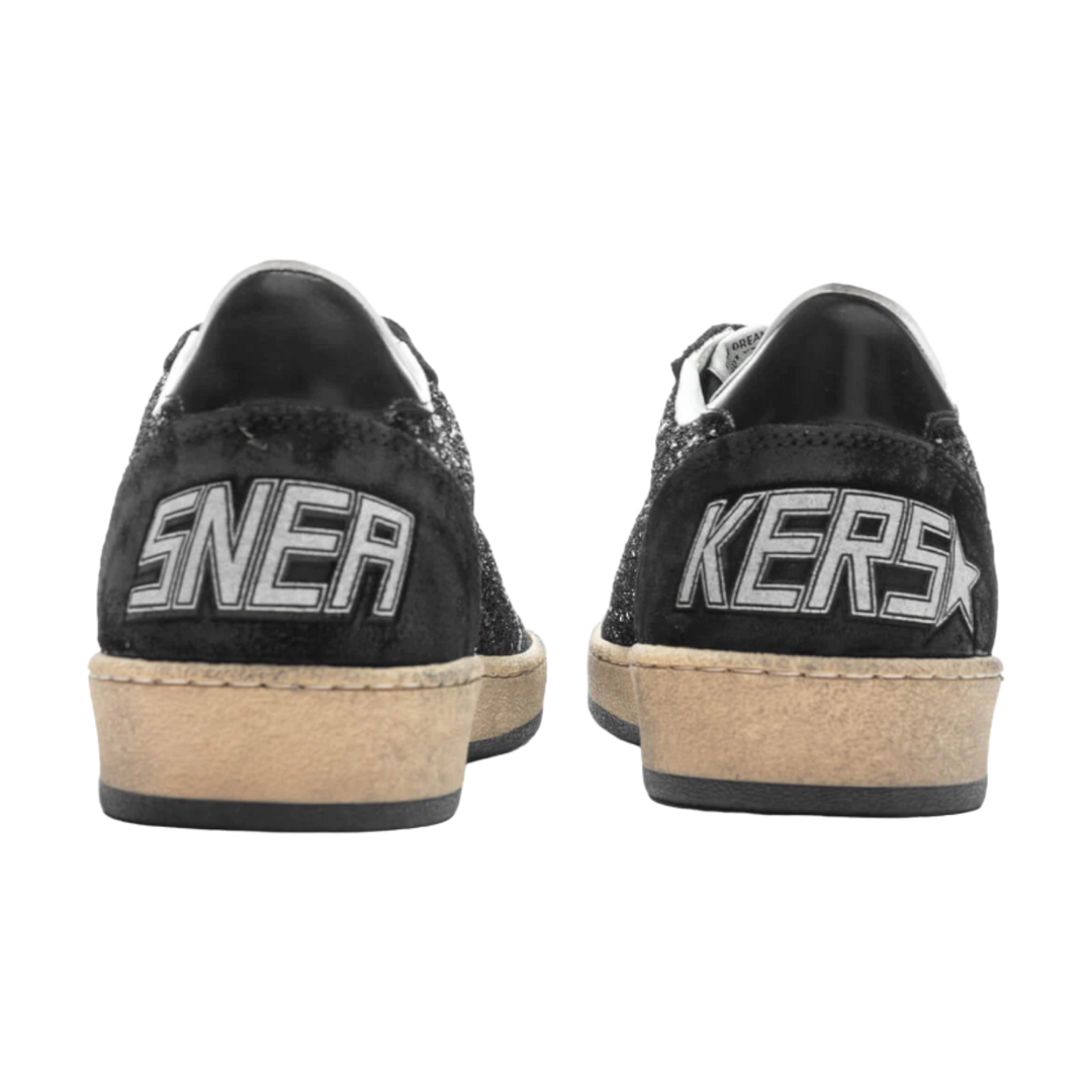 ★Golden ★ Ball Star Black Tab Sneakers White GWF00117 Women's Ball Star in nappa with black star and black heel tab