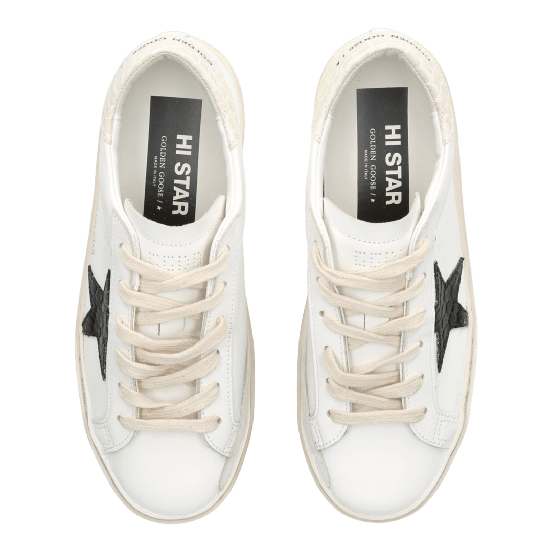 Golden Goose Hi Star Leather Upper Coco Printed Leather Star