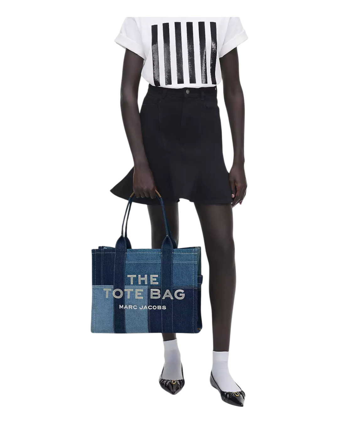 Marc Jacobs The Large Tote Denim Tote Bag H018M06FA21-422 Marc Jacobs The Large Tote Denim Tote Bag H018M06FA21-422