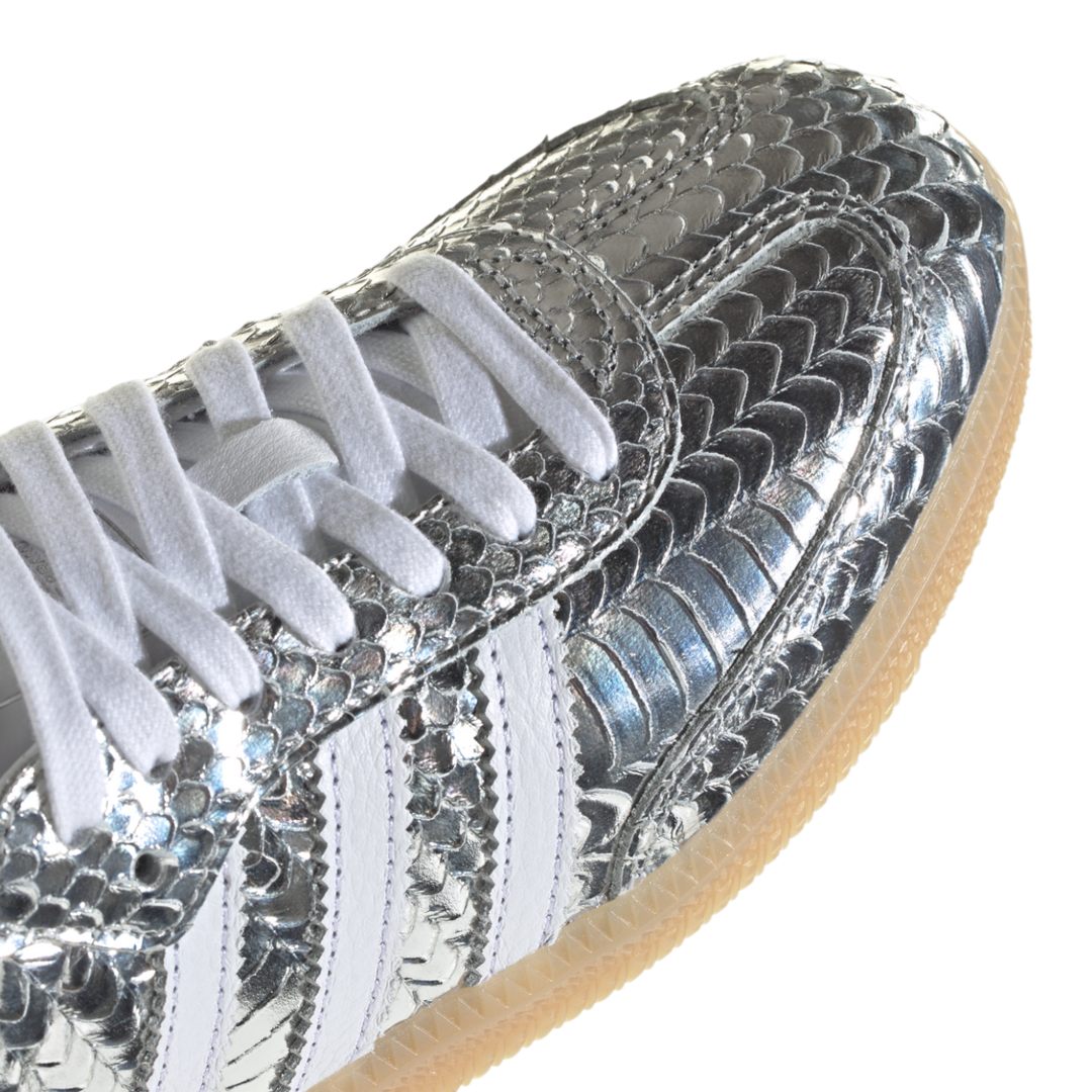 adidas Samba Silver Metallic/Cloud White/Gum Women IH9016