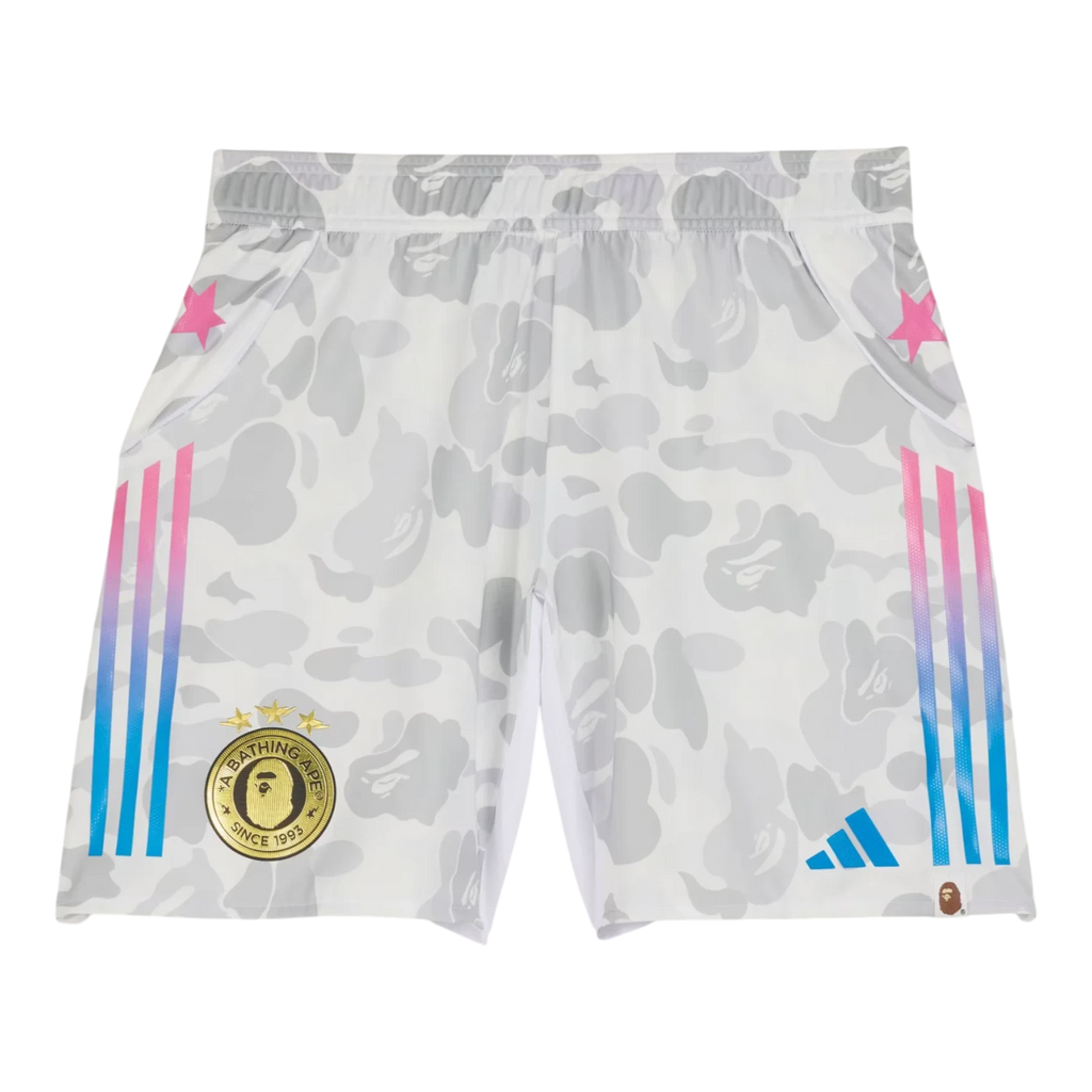 adidas x Bape Football Shorts White Men KB2205