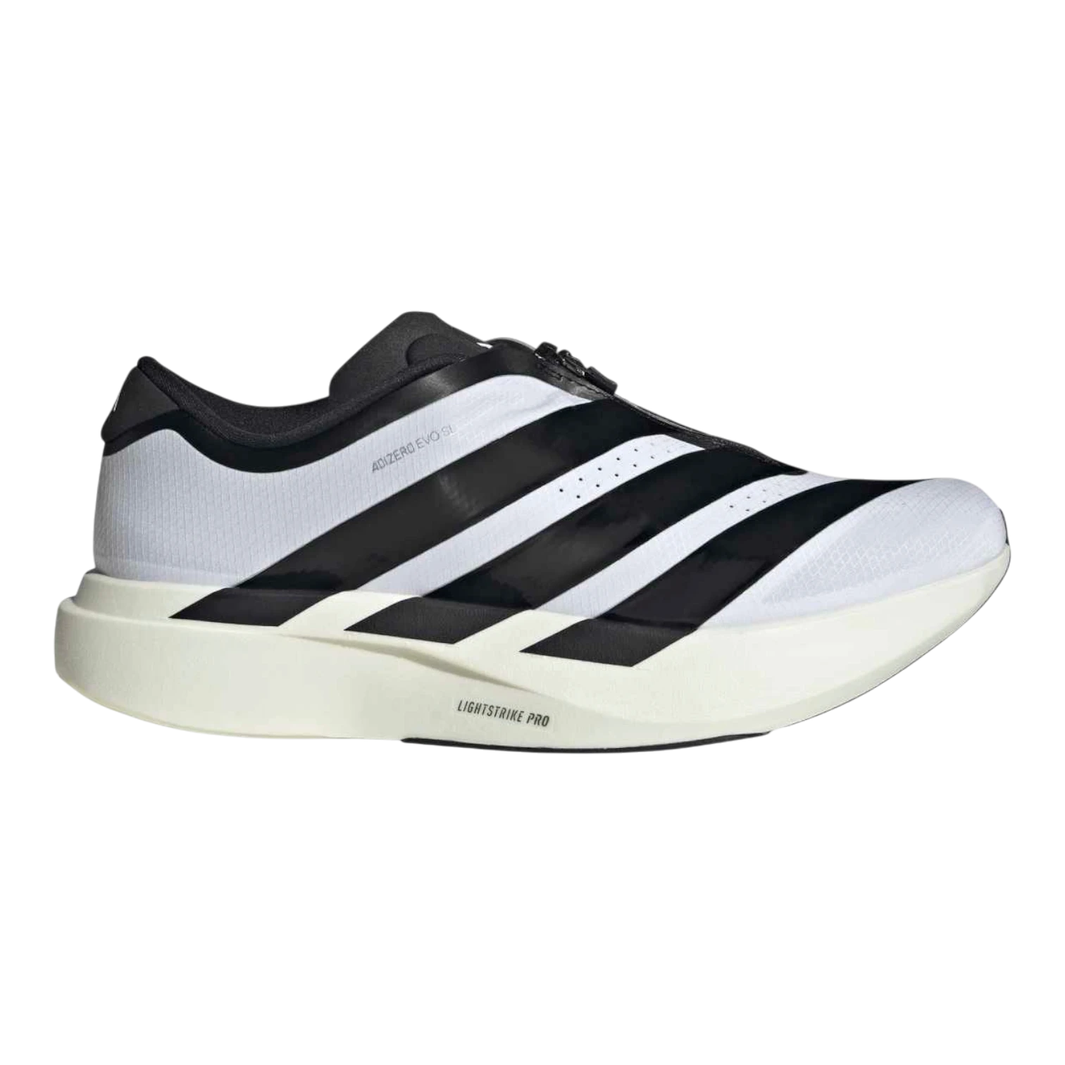 adidas Adizero Evo SL Zip Running Shoes White/Black/Silver Metallic Me
