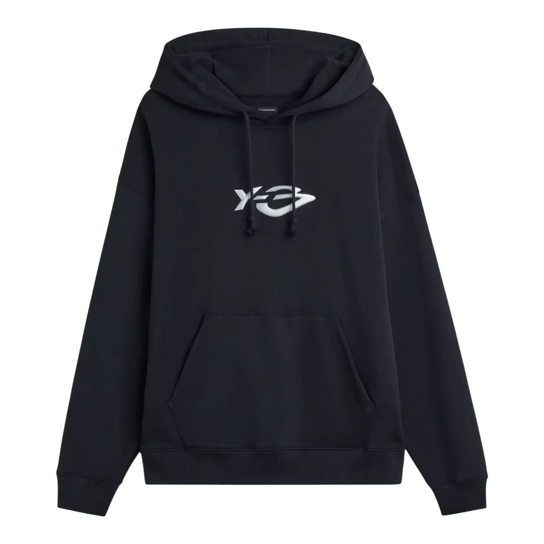 adidas Y-3 French Terry Liquid Logo Hoodie Black Men KR1070
