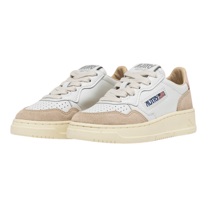 AUTRY|SNEAKERS (AULW SH03) Autry Medalist Low White/Powder Pink For Kids KULK-FS03