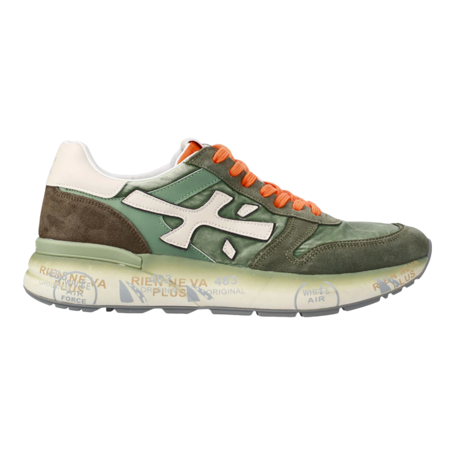 Premiata MICK-7244N Olive Green/Orange for Men