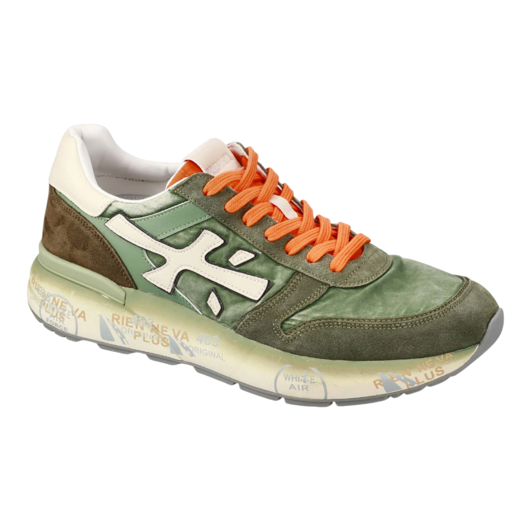 Premiata MICK-7244N Olive Green/Orange for Men