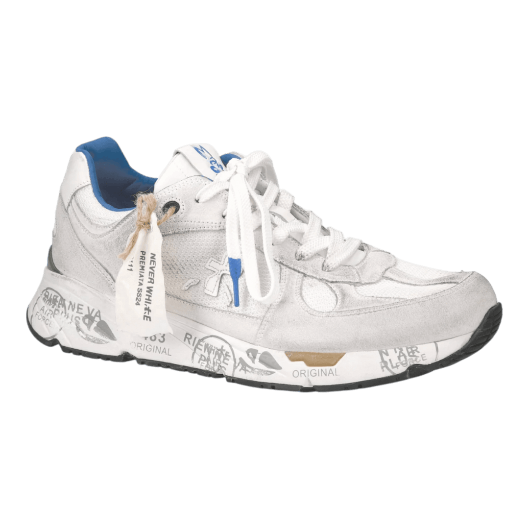 スニーカー PREMIATA Men Sneakers MASE6621 White Premiata Mase-6621 White Sneakers for Men
