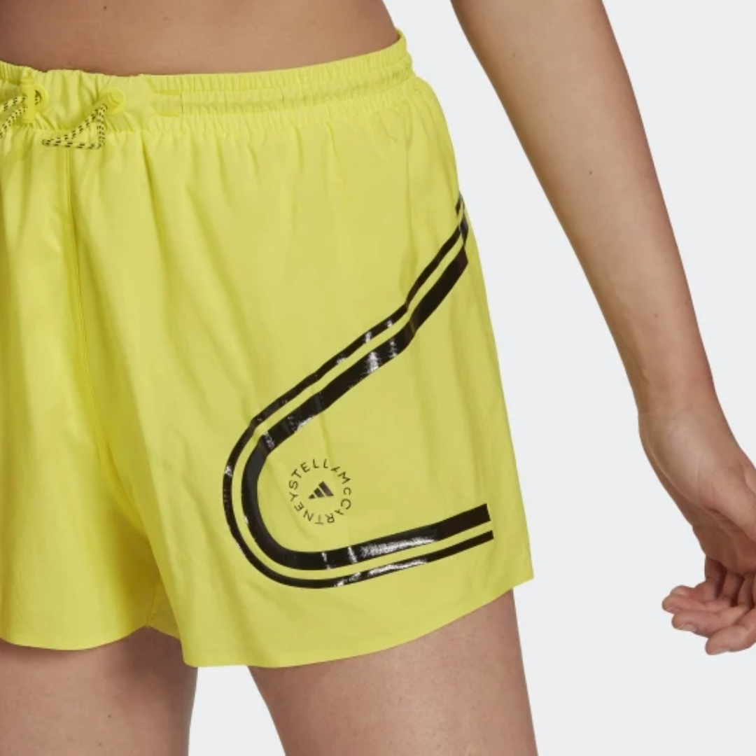 Adidas yellow shorts womens sales
