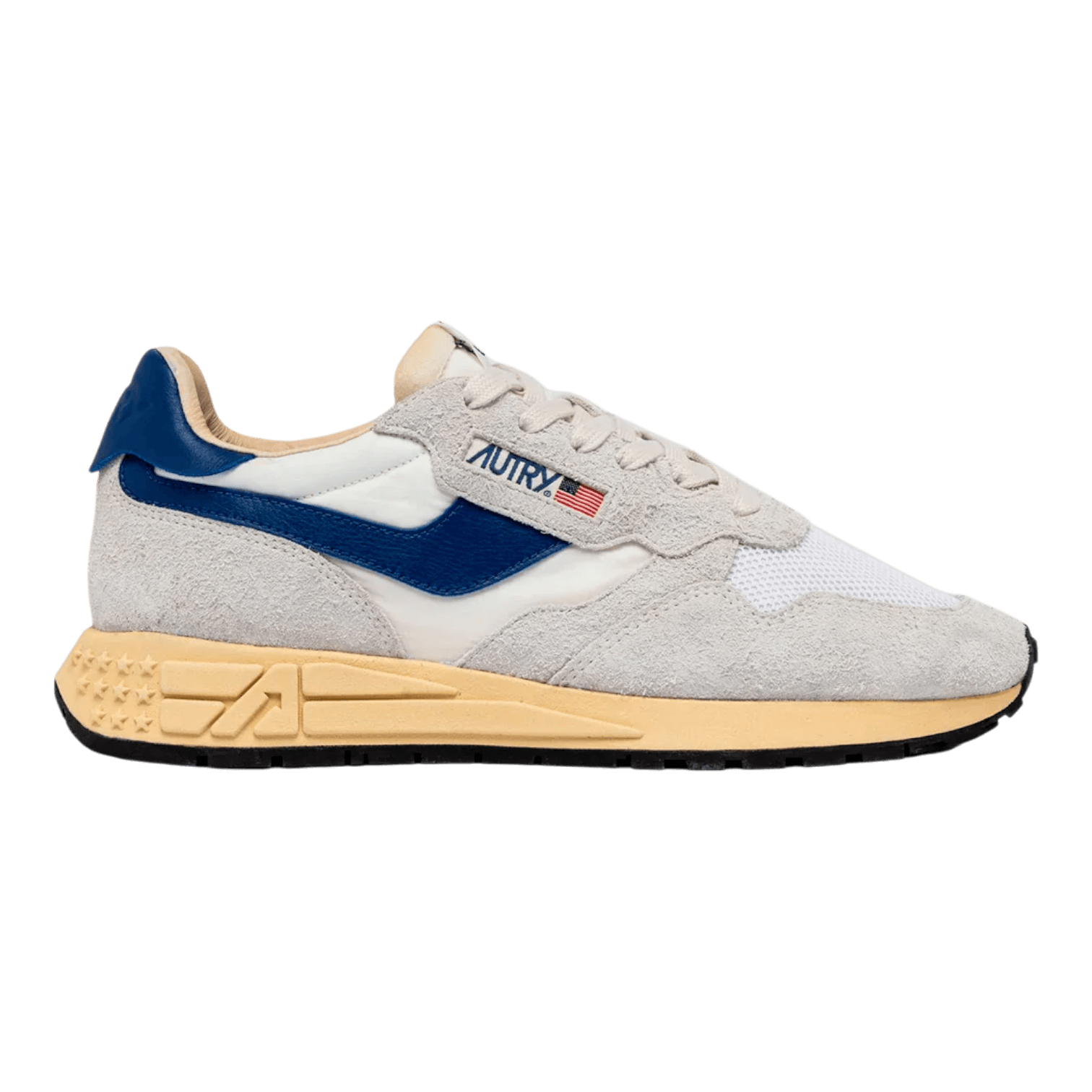 スニーカー AUTRY SS25 REELWIND (WWLM UT01WHTLIMOGES) Autry Running Reelwind Low White/Royal Blue - Men's Retro