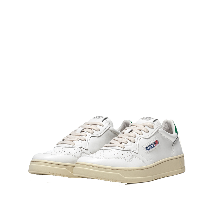 Autry Medalist Low Sneakers Leather White/Green Men AULM-LL20