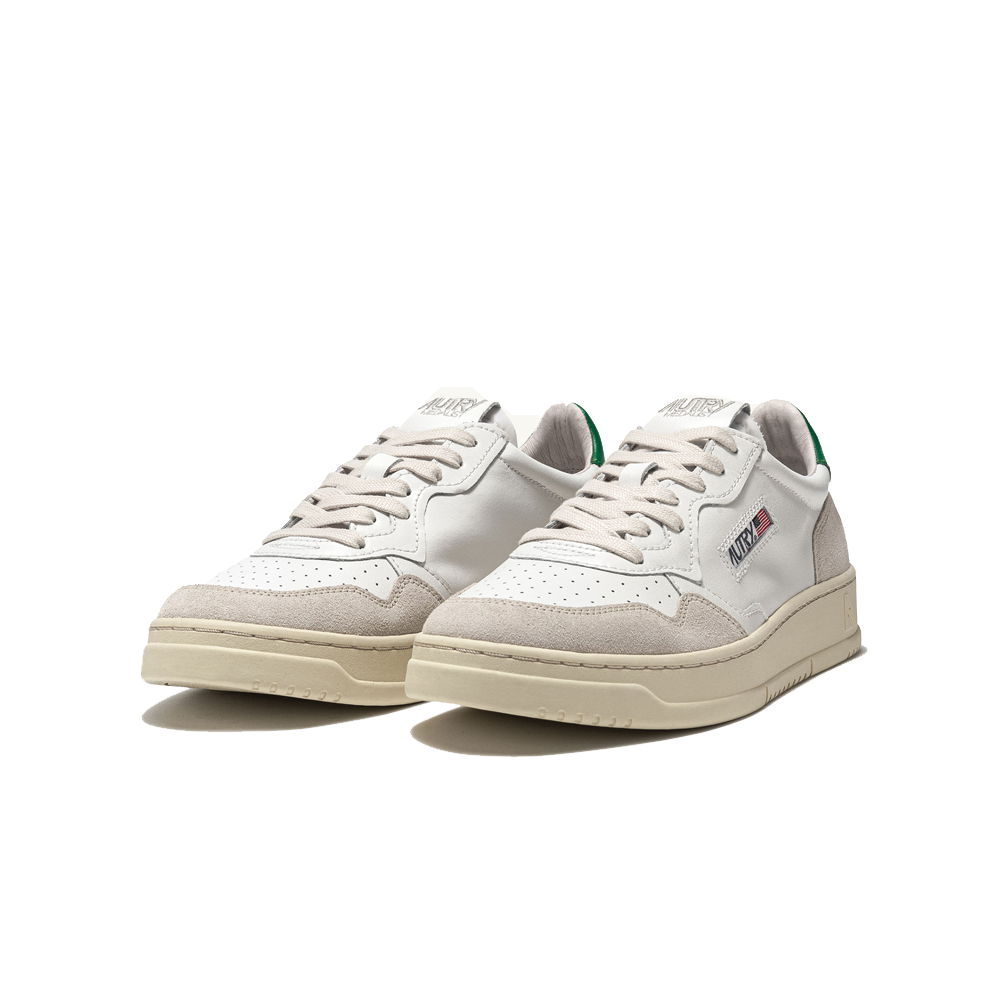Autry Medalist Low Sneakers in Suede and Leather White Autry Medalist Low Sneakers in Suede and Leather White