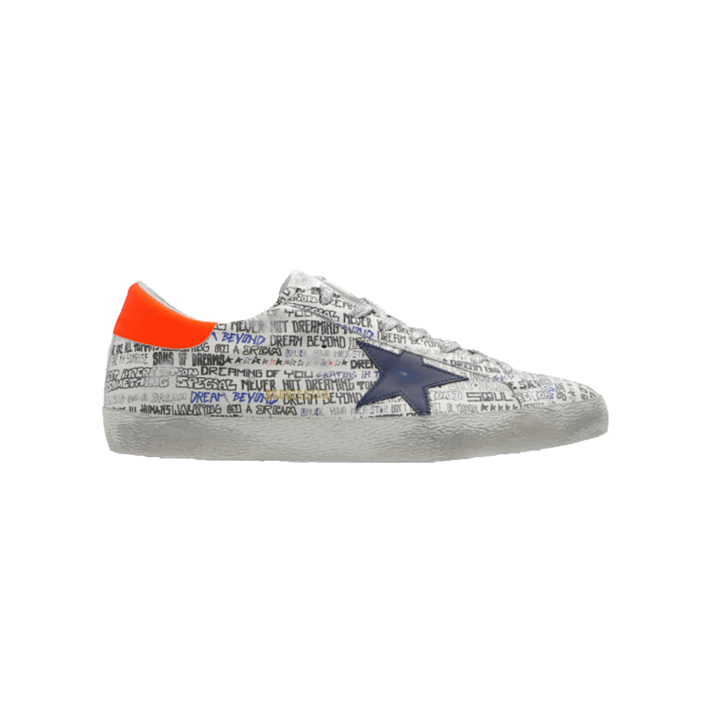 Golden Goose Super Star All over Printed Nappa Upper Leather White Ora