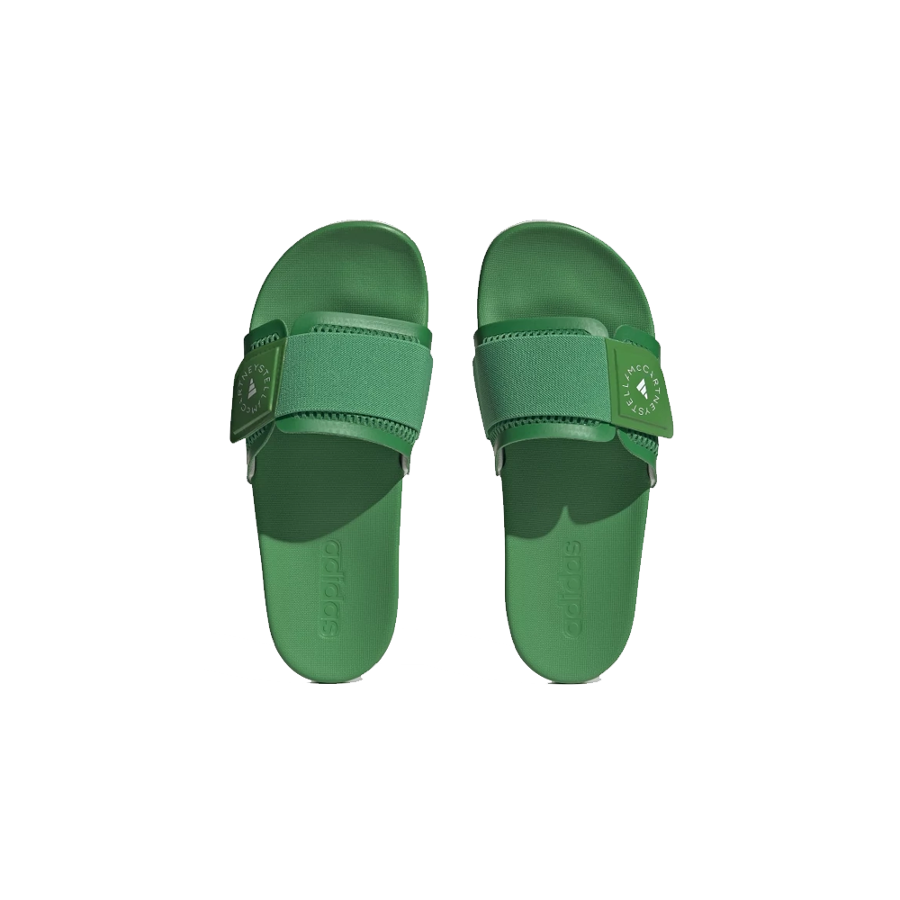 Green adidas slides shop