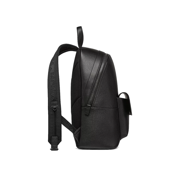 MCM Stark Backpack in Embossed Spanish Leather Black MMKCAVE01BK001