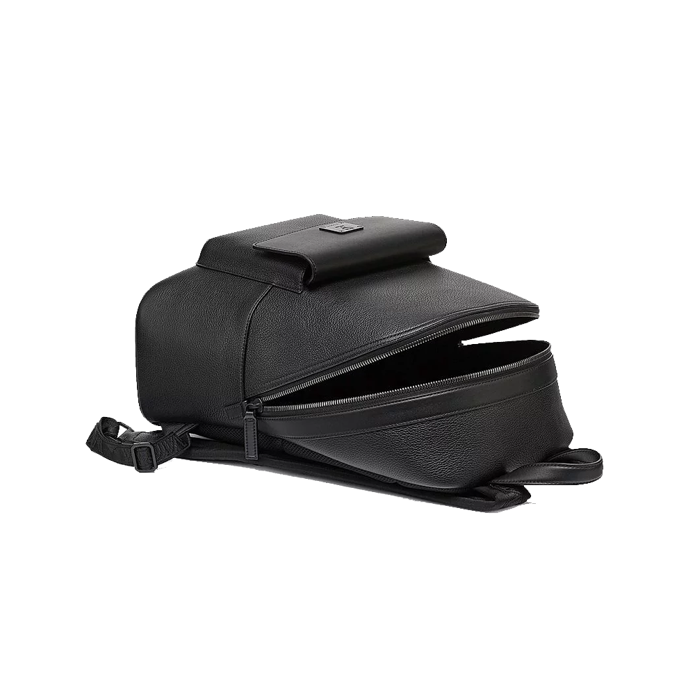 are mcm backpacks leather MCM Stark Backpack in Embossed Spanish Leather Black MMKCAVE01BK001