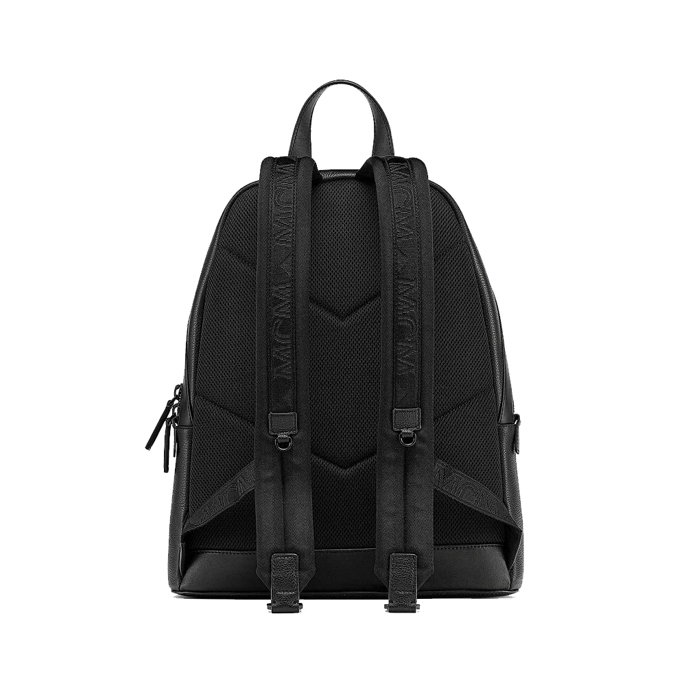 MCM Stark Backpack in Embossed Spanish Leather Black MMKCAVE01BK001